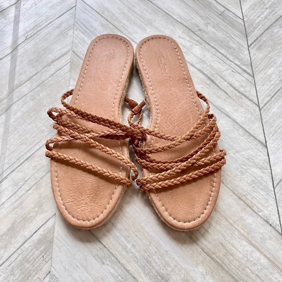 MADEWELL BROWN BRAIDED SLIP ON SANDALS | SIZE 9 - Picture 5 of 7